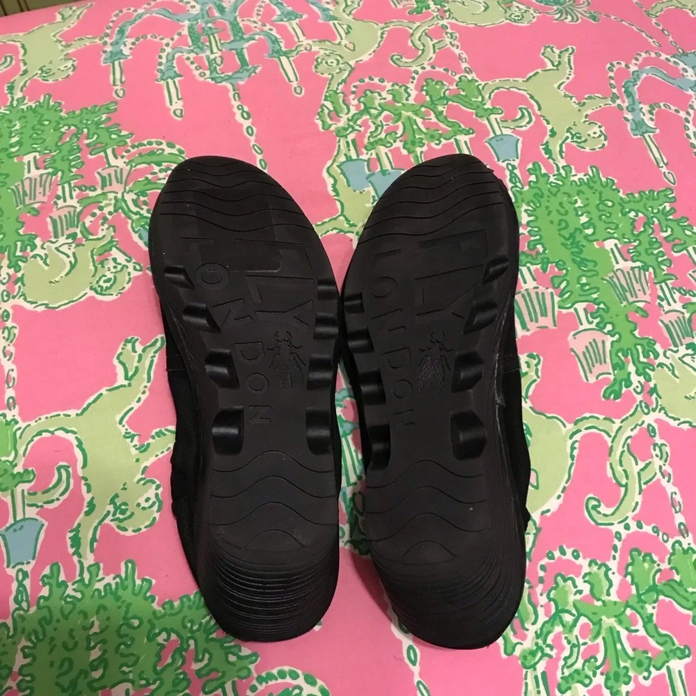 Fly London Black Suede Leather Pledfly Slip On Wedge Shoe Size 39 - Picture 5 of 5